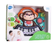 Imagine PIANINA BEBE MAIMUTICA DJ CU LUMINI SUNETE SI MICROFON