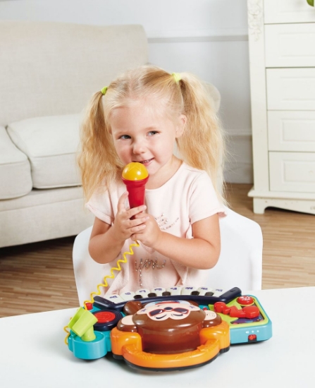 Imagine Pianina bebe Maimuțica DJ cu lumini, sunete și microfon