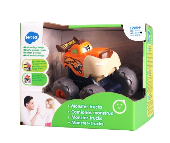 Imagine MASINUTA BEBE MONSTER TRUCK LEOPARDUL INFURIAT