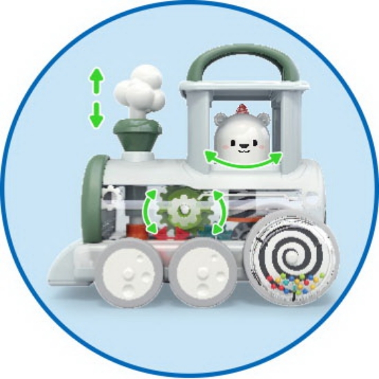 Imagine Locomotiva cu mecanism STEAM