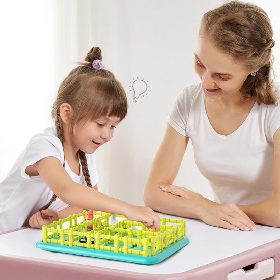 Imagine Ferma Veselă – joc educațional cu animale, garduri și logică