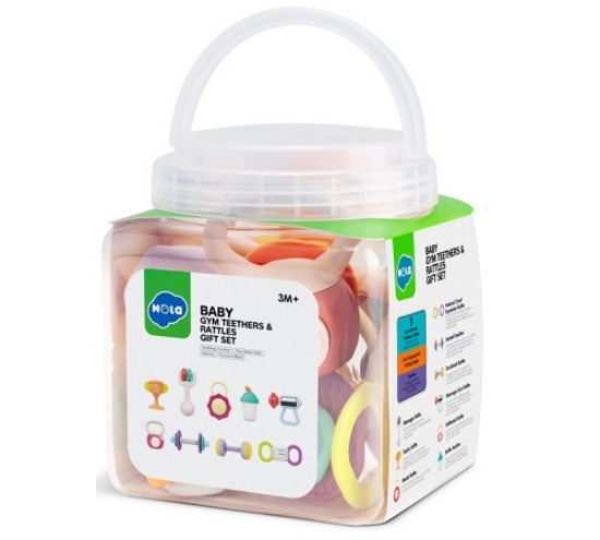 Imagine Set 9 jucării gingivale sport – zornăitori și accesorii pentru dentiție cu tematică fitness