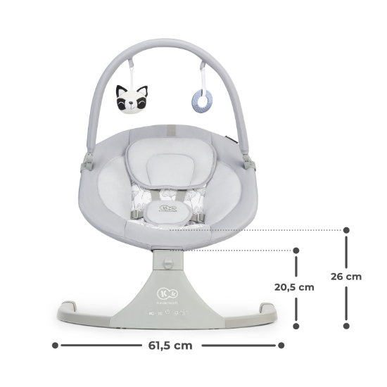 Imagine Leagăn electric Kinderkraft LULI, 2 în 1, Grey