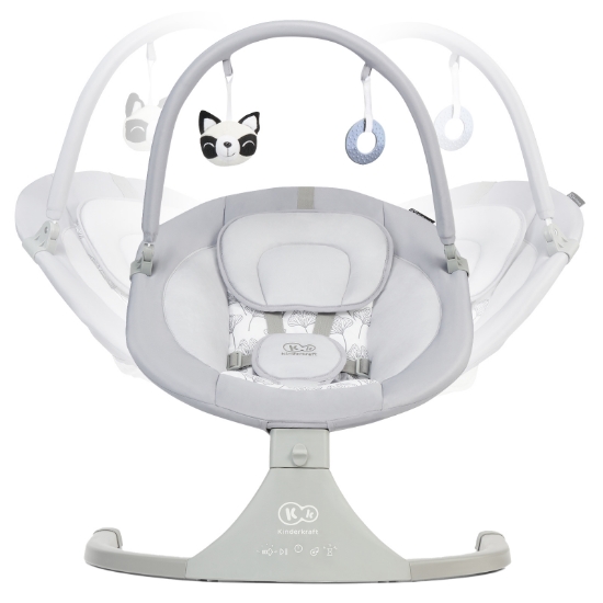 Imagine Leagăn electric Kinderkraft LULI, 2 în 1, Grey