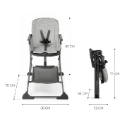 Imagine SCAUN DE MASA KINDERKRAFT FOLDEE, PLIABIL, GREY