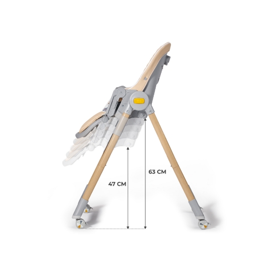 Imagine Scaun de masă Kinderkraft LASTREE, 2 în 1, transformabil, Grey