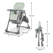 Imagine SCAUN DE MASA KINDERKRAFT TASTEE, PLIABIL, OLIVE