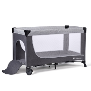 Imagine ChatGPT a spus: Pătuț de călătorie Kinderkraft LEODY cu accesorii, Grey