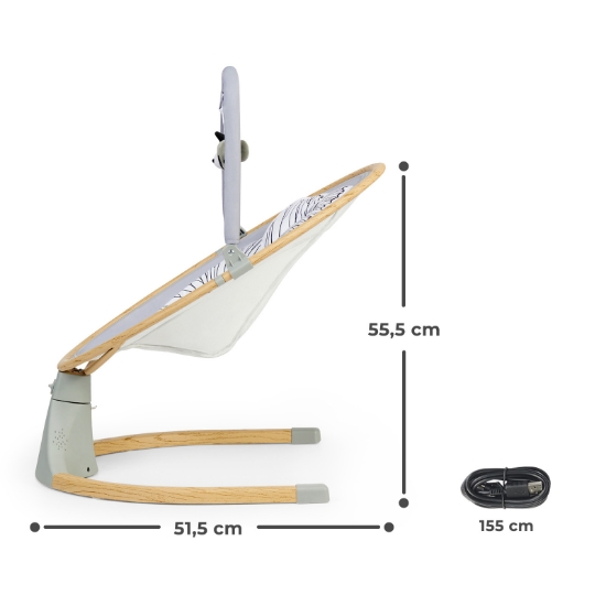 Imagine Leagăn electric 2 în 1 Kinderkraft LUMI, Grey