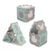 Imagine COVORAS DE JOACA KINDERKRAFT LUNO SHAPES, PUZZLE 3D, SPUMA, MINT