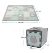Imagine COVORAS DE JOACA KINDERKRAFT LUNO SHAPES, PUZZLE 3D, SPUMA, MINT