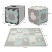 Imagine COVORAS DE JOACA KINDERKRAFT LUNO SHAPES, PUZZLE 3D, SPUMA, MINT