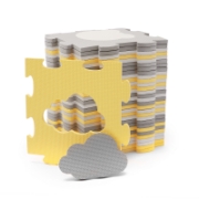 Imagine COVORAS DE JOACA KINDERKRAFT LUNO SHAPES, PUZZLE 3D, SPUMA, YELLOW