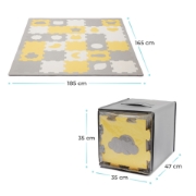 Imagine COVORAS DE JOACA KINDERKRAFT LUNO SHAPES, PUZZLE 3D, SPUMA, YELLOW