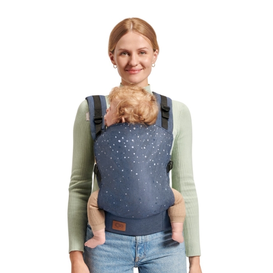 Imagine Marsupiu ergonomic Kinderkraft NINO, până la 20 kg, Confetti Denim