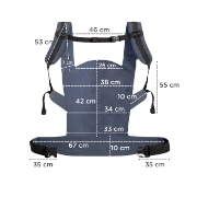 Imagine MARSUPIU ERGONOMIC KINDERKRAFT NINO, PANA LA 20 KG, CONFETTI DENIM