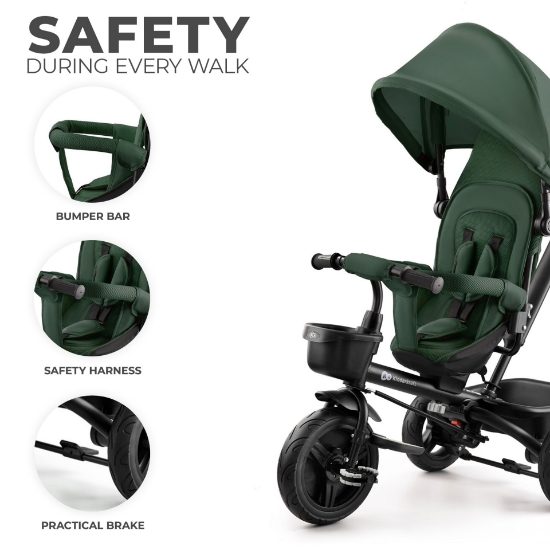 Imagine Tricicletă copii Kinderkraft AVEO, Mystic Green