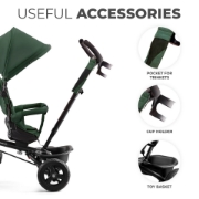 Imagine TRICICLETA COPII KINDERKRAFT AVEO, MYSTIC GREEN