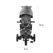 Imagine TRICICLETA KINDERKRAFT EASYTWIST, PLATINUM GREY