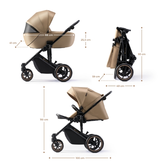 Imagine Cărucior 2 în 1 Kinderkraft PRIME 2, Sandrose Beige