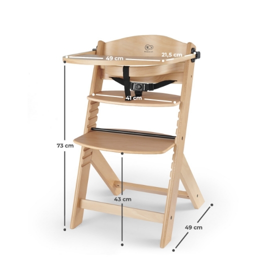 Imagine  Scaun de masă Kinderkraft Enock 3 în 1, Wooden Natural