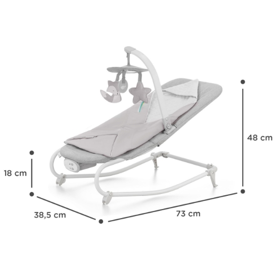 Imagine Balansoar Kinderkraft FELIO 2, 3-în-1, Stone Grey