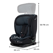 Imagine SCAUN AUTO I-SIZE, 76-150 CM, KINDERKRAFT ONETO 3, ISOFIX, GRAPHITE BLACK