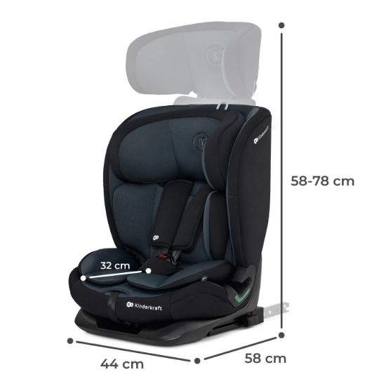 Imagine Scaun auto Kinderkraft ONETO 3 i-Size, 76–150 cm, Graphite Black