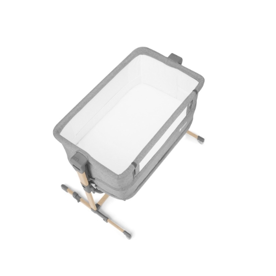 Imagine Pătuț bebe Kinderkraft NESTE GROW, Gri Deschis Lemn