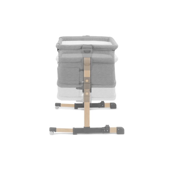 Imagine Pătuț bebe Kinderkraft NESTE GROW, Gri Deschis Lemn