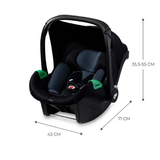 Imagine Scaun auto Kinderkraft MINK PRO i-Size, 40–75 cm, BLACK