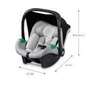 Imagine SCOICA AUTO I-SIZE, 40-75 CM, KINDERKRAFT MINK PRO, GREY