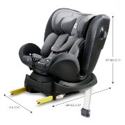 Imagine SCAUN AUTO I-SIZE, 40-125 CM, KINDERKRAFT XRIDER, GREY