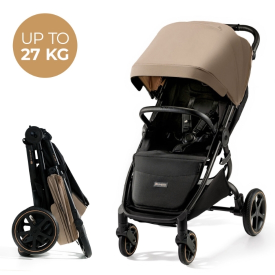 Imagine Cărucior sport ultra compact Kinderkraft MITZY, Linen Beige (0–22 kg)
