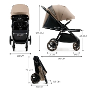 Imagine CARUCIOR SPORT, ULTRA COMPACT, KINDERKRAFT MITZY, 0-22 KG, LINEN BEIGE