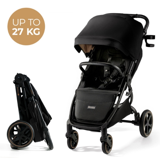 Imagine Cărucior sport ultra compact Kinderkraft MITZY, Ink Black (0–22 kg)