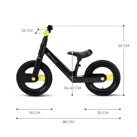 Imagine Bicicleta de echilibru Kinderkraft GOSWIFT, Black Volt