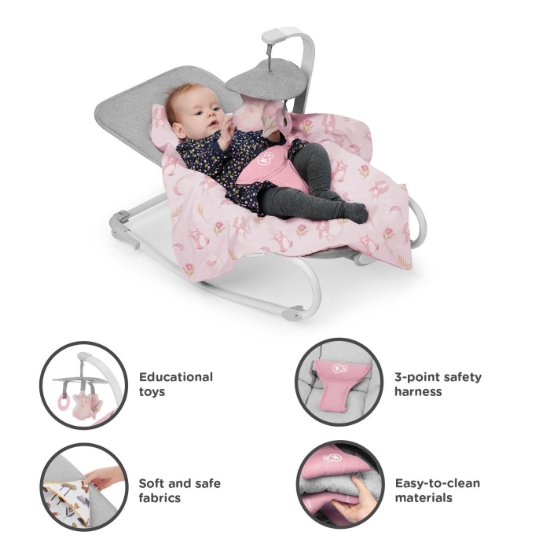 Imagine SEZLONG 3 IN 1, KINDERKRAFT FELIO 2, PEONY ROSE