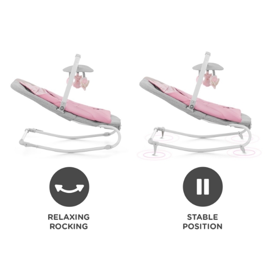 Imagine Balansoar Kinderkraft FELIO 2, 3-în-1, Peony Rose