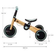 Imagine BICICLETA DE ECHILIBRU / TRICICLETA KINDERKRAFT 4TRIKE, SUNFLOWER BLUE