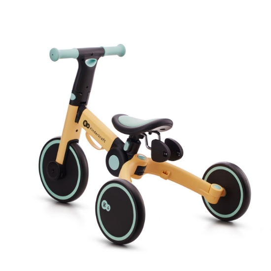 Imagine Bicicleta de echilibru / Tricicletă Kinderkraft 4TRIKE, Sunflower Blue