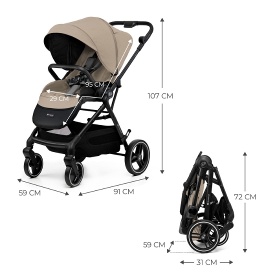 Imagine Cărucior sport Kinderkraft YOXI, Sand Beige