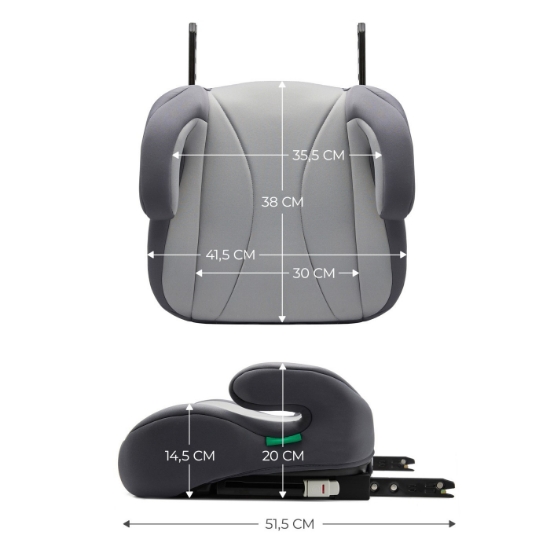 Imagine Înălțător auto Kinderkraft I-BOOST I-SIZE, GREY