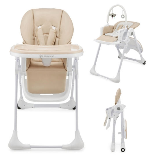Imagine Scaun de masă pliabil 2 în 1 Kinderkraft TUMMIE, Beige