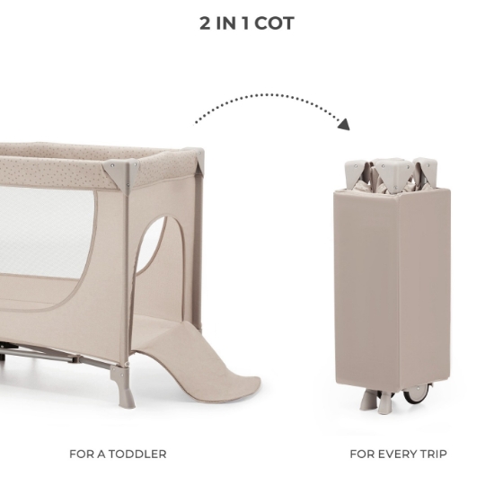 Imagine Pătuț Travel Kinderkraft JOY2, fără accesorii, Beige