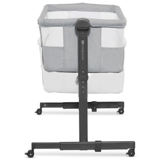 Imagine Pătuț co-sleeper Kinderkraft NESTE UP 2, Gri Deschis