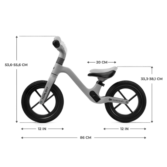 Imagine Bicicletă fără pedale Kinderkraft XPLOIT, MOONSILVER