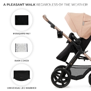 Imagine CARUCIOR 3 IN 1 KINDERKRAFT MOOV 2, SAND BEIGE