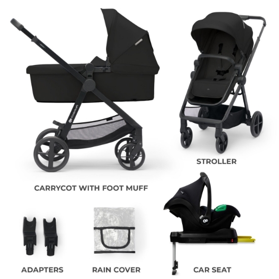 Imagine Carucior Kinderkraft Newly 4 in 1 Classic Black