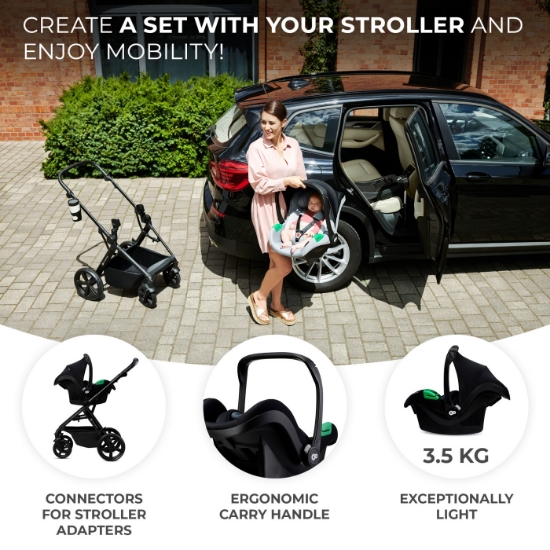 Imagine Carucior Kinderkraft Newly 4 in 1 Classic Black